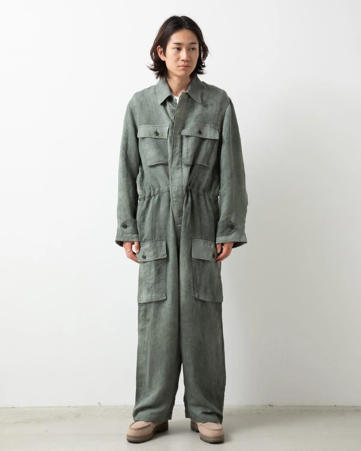 LYRIA DIRTY PRINT LINEN COTTON JUMPSUIT