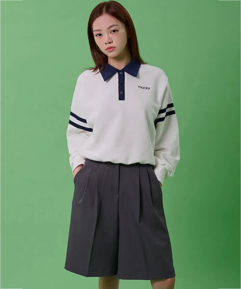 MACKY Golf: Basic Bermuda Pants - Charcoal