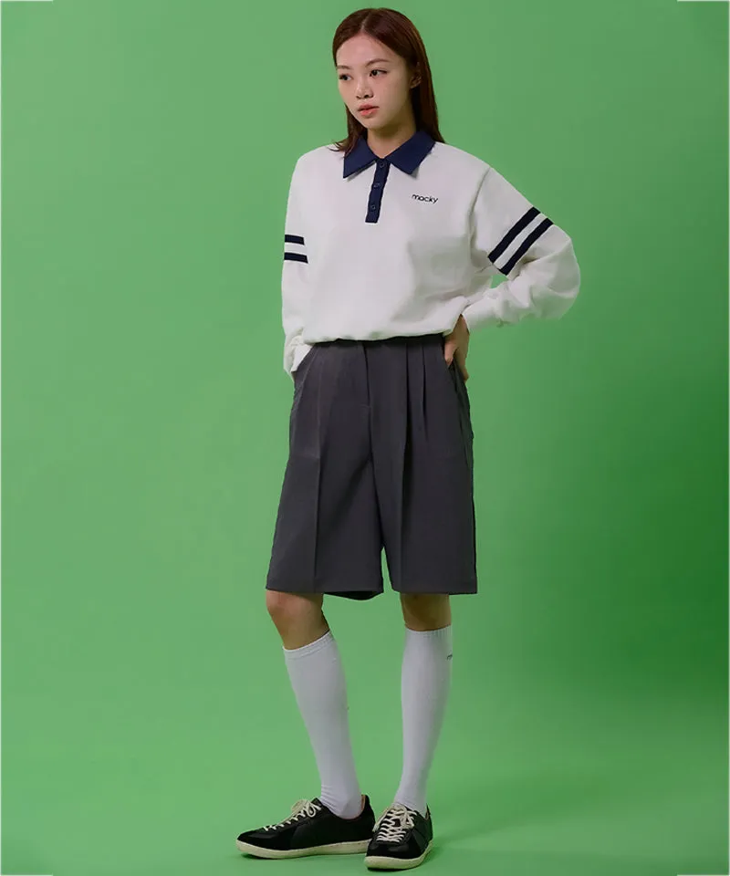 MACKY Golf: Basic Bermuda Pants - Charcoal