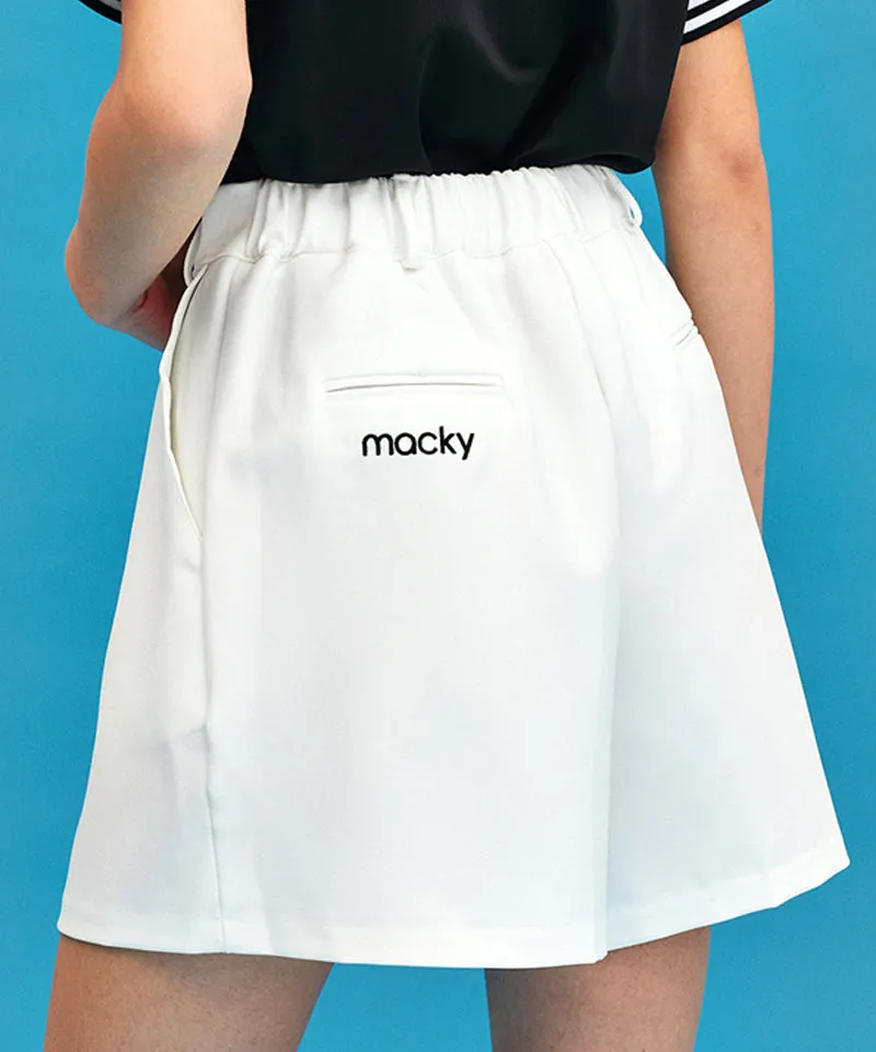 MACKY Golf: Basic Pintuck Shorts - White