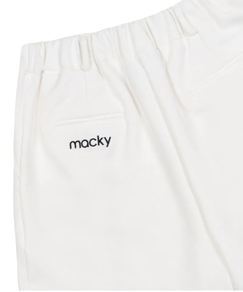MACKY Golf: Basic Pintuck Shorts - White