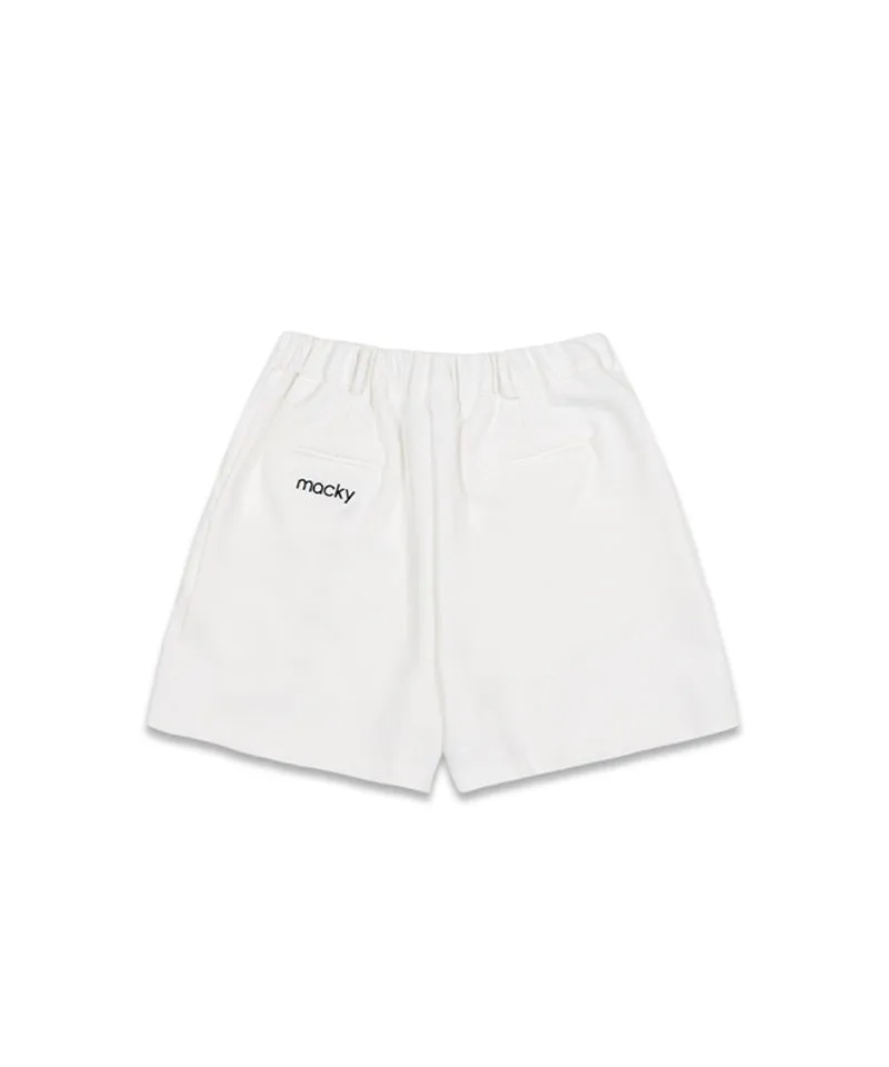 MACKY Golf: Basic Pintuck Shorts - White