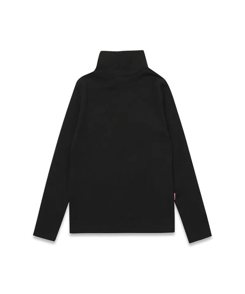 MACKY Golf: Long Neck Layer T-shirt - Black