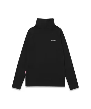 MACKY Golf: Long Neck Layer T-shirt - Black