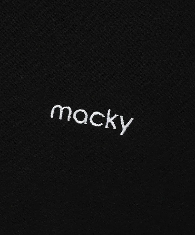 MACKY Golf: Long Neck Layer T-shirt - Black