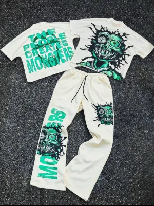 Manfinity EMRG Men's Youth Street INS Green Big Eyed Character