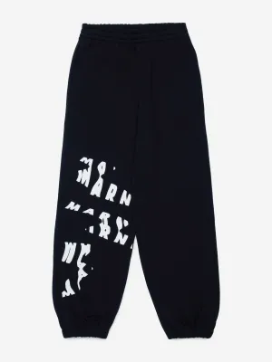 MARNI Kids Logo Joggers in Black