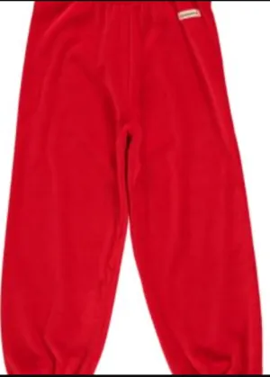 Maxomorra Red Basic Pants - Velour