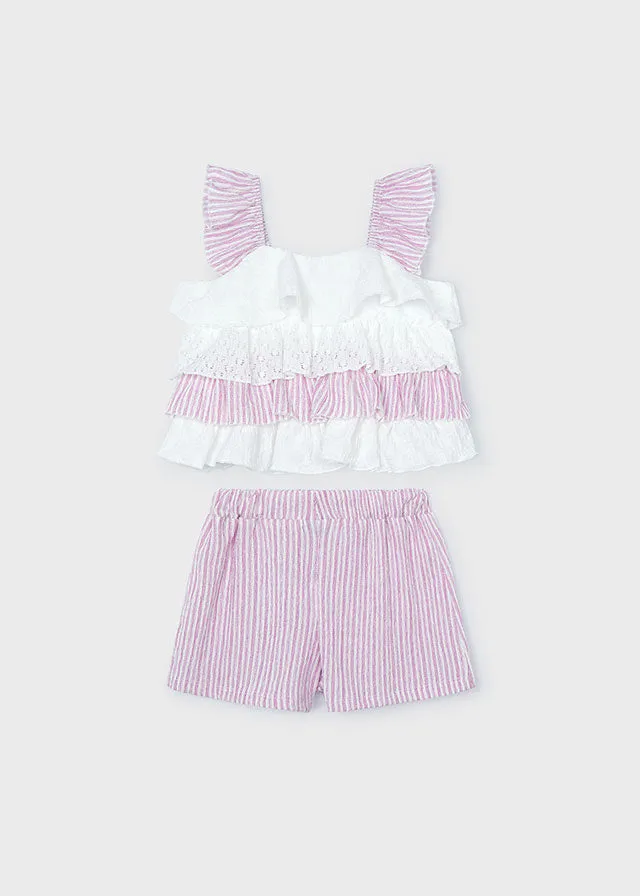 Mayoral 3259 Orchid Shorts Set In Stock Now