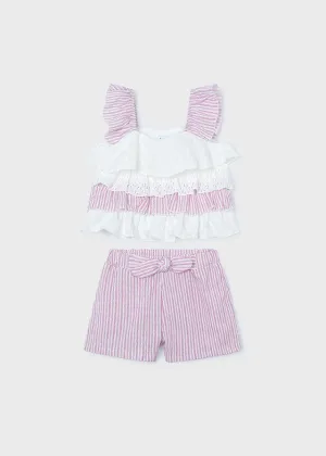 Mayoral 3259 Orchid Shorts Set In Stock Now
