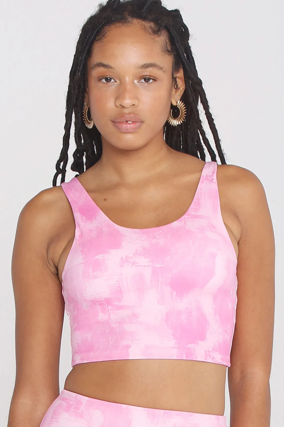 Medium-Support U-shaped Vest Soft Tie-Dye Sports Bra