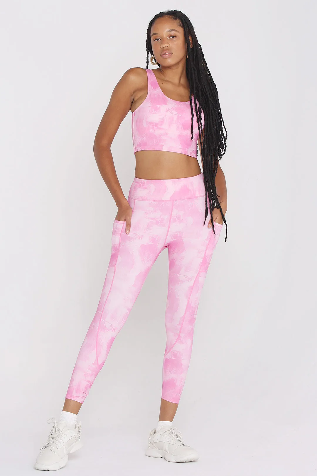 Medium-Support U-shaped Vest Soft Tie-Dye Sports Bra