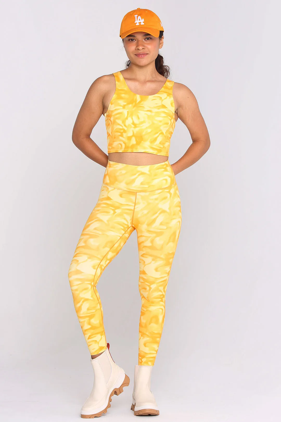 Medium-Support U-shaped Vest Soft Tie-Dye Sports Bra