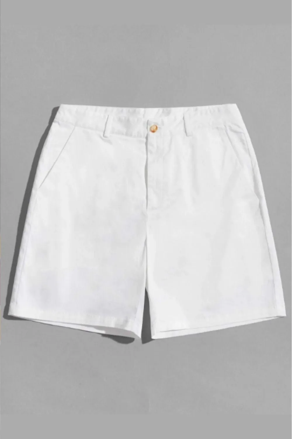 Men Zipper Fly Solid Shorts