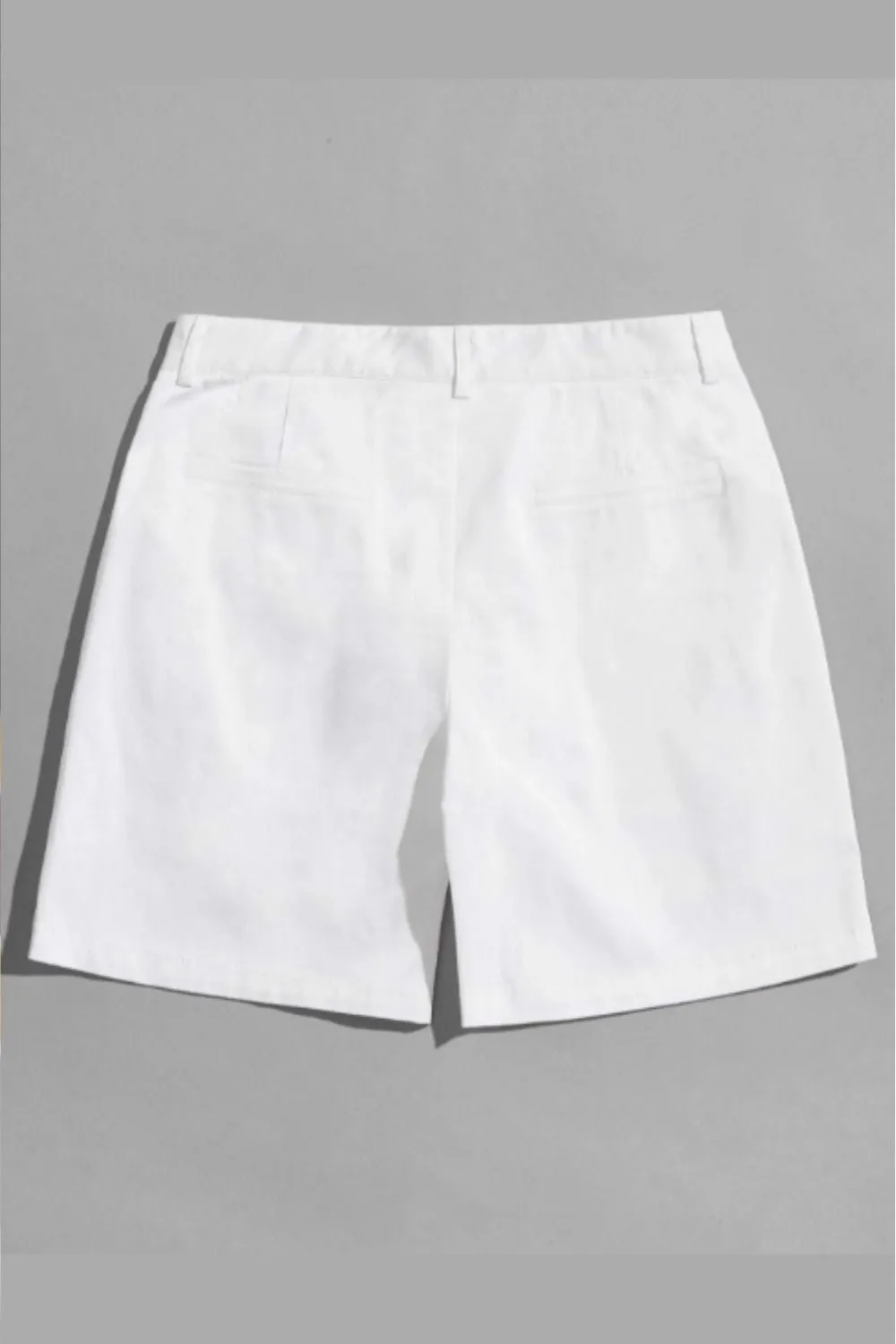Men Zipper Fly Solid Shorts