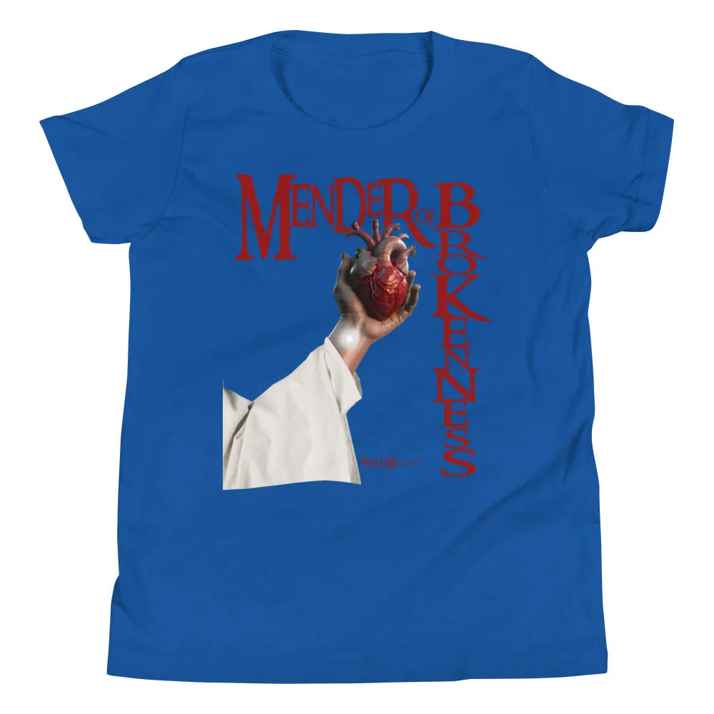 Mender of Brokenness Unisex Youth T-Shirt - Red Text
