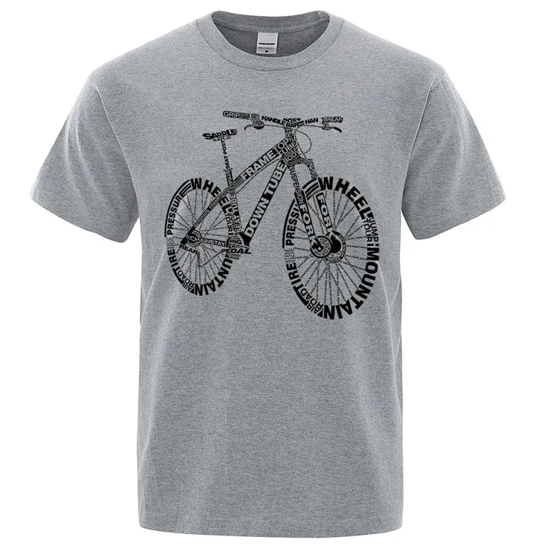 Men's Alphabet Mountain Bike Print Tee
