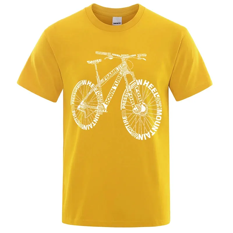 Men's Alphabet Mountain Bike Print Tee