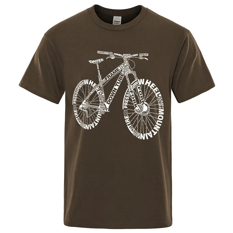 Men's Alphabet Mountain Bike Print Tee