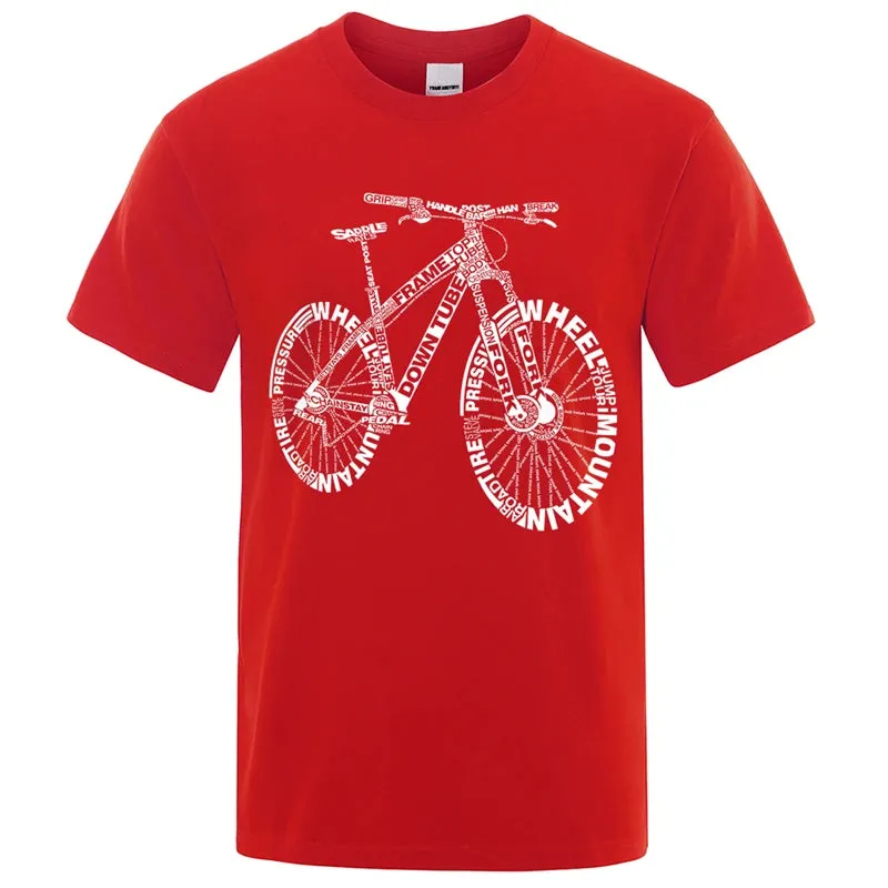 Men's Alphabet Mountain Bike Print Tee