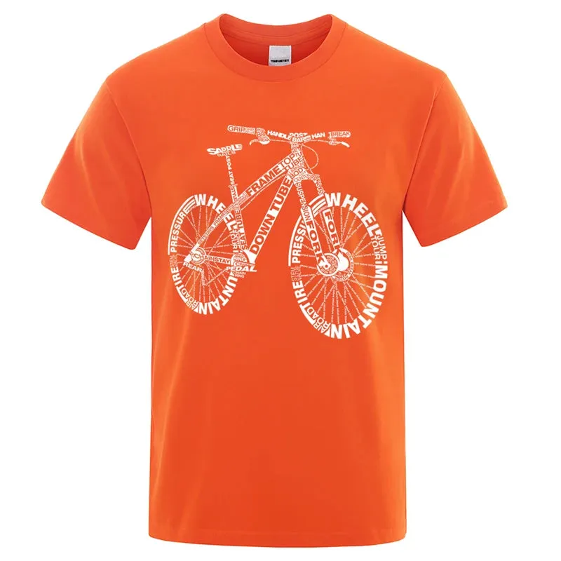 Men's Alphabet Mountain Bike Print Tee