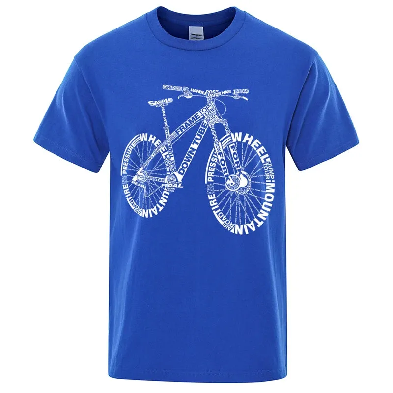 Men's Alphabet Mountain Bike Print Tee