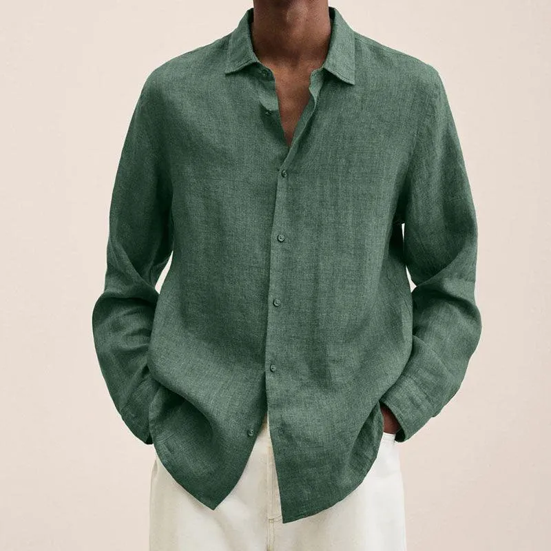 Men's Linen Shirt Elegant Design
