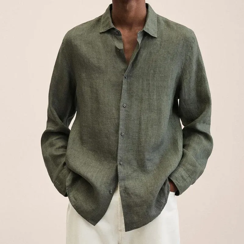 Men's Linen Shirt Elegant Design