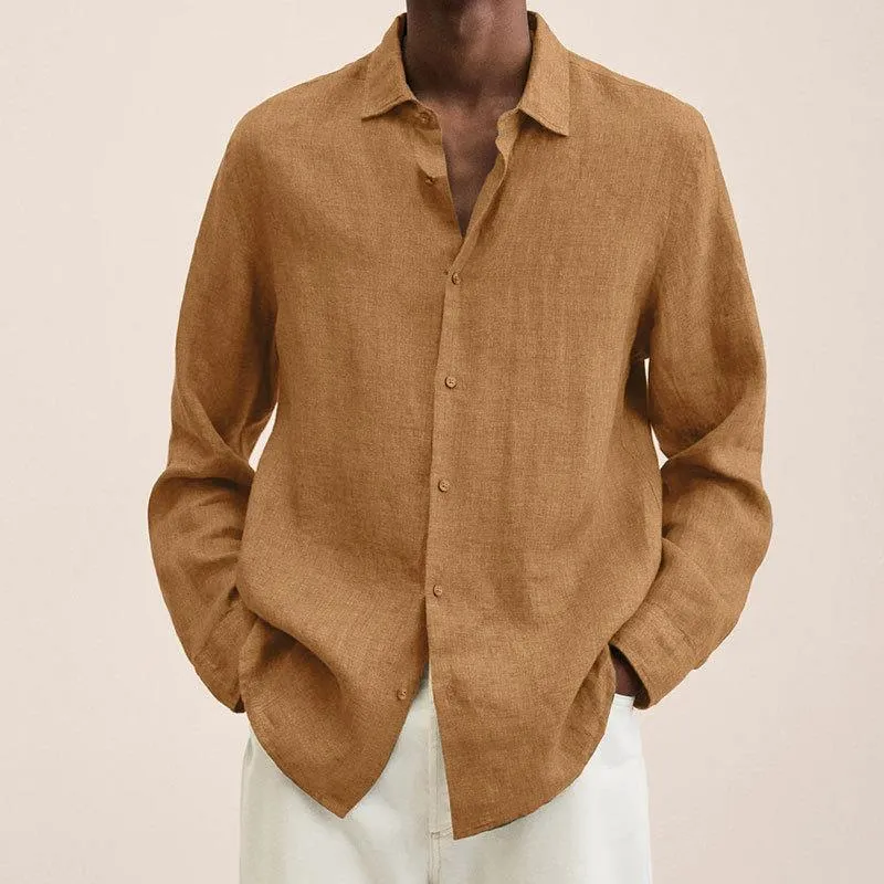 Men's Linen Shirt Elegant Design