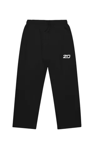 Mens Relax Cuffless Trackpants (Black)