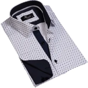 Mens Slim Fit French Cuff Shirts with Cufflink Holes - Casual and