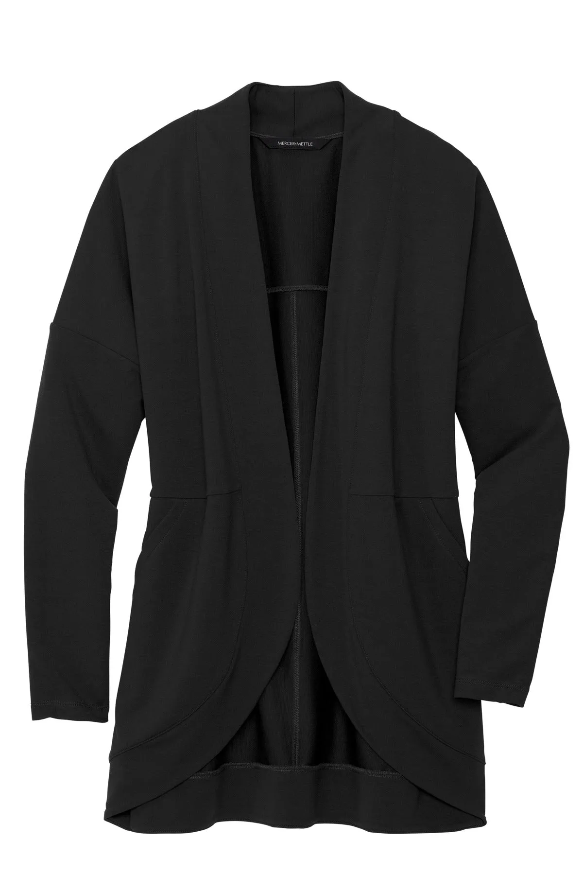 Mercer Mettle Women's Stretch Open-Front Cardigan MM3015 Deep Black