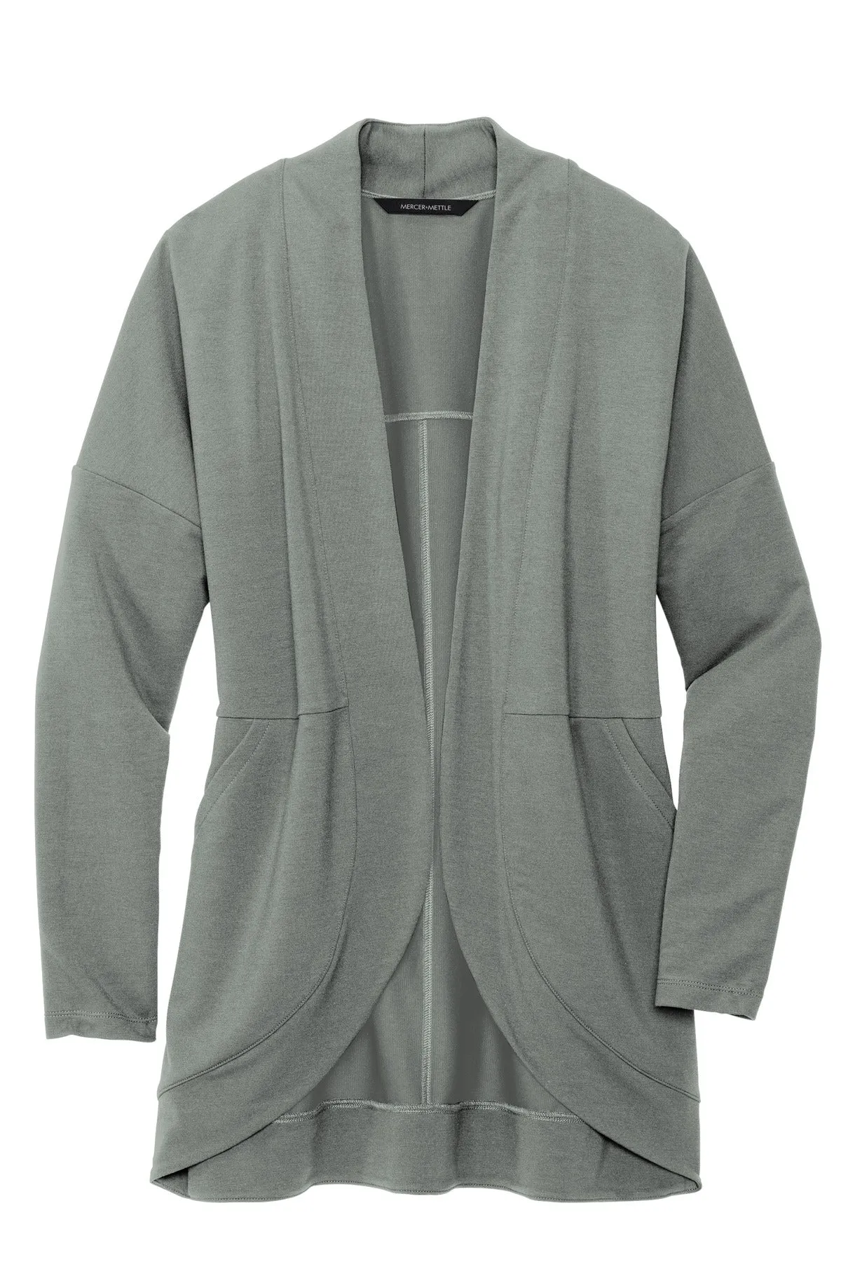 Mercer Mettle Women's Stretch Open-Front Cardigan MM3015 Gusty Grey