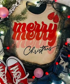 Merry Merry Merry Christmas Graphic Tee