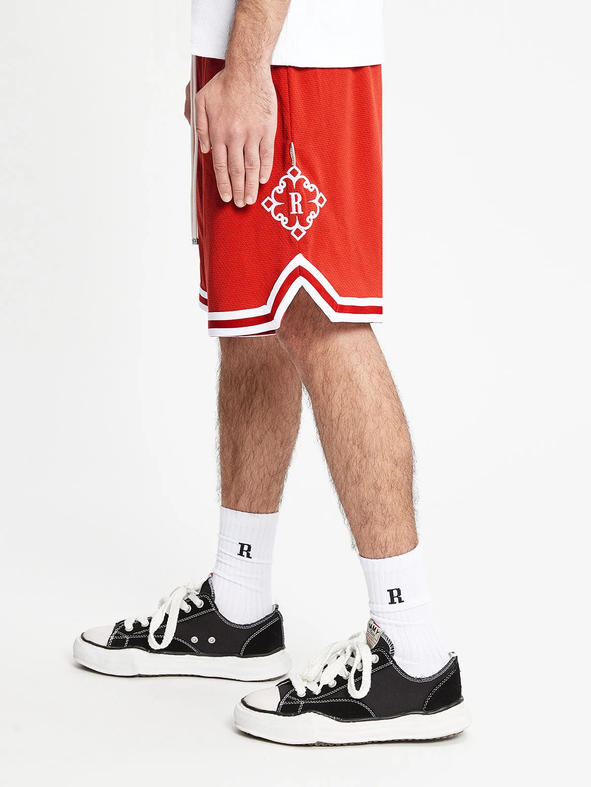 MESH SHORTS SYMBOL - LAVA RED