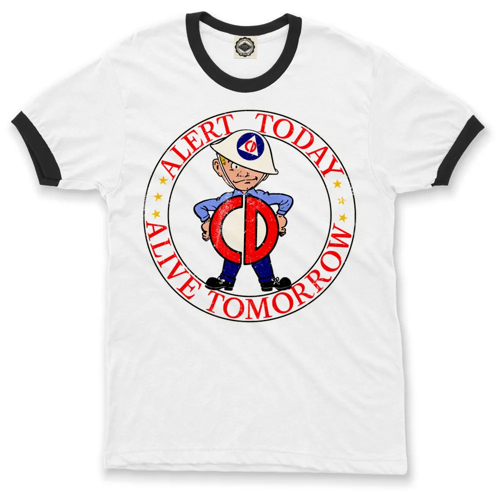 Mister Civil Defense Men's Ringer Tee
