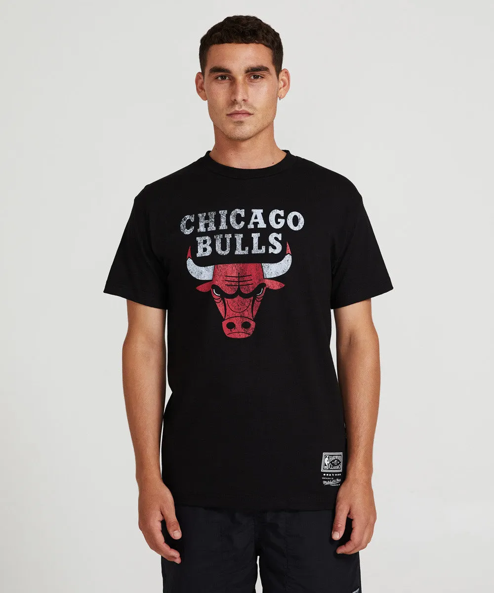 MITCHELL & NESS T-SHIRT DISTRESSED LOGO CHICAGO BULLS