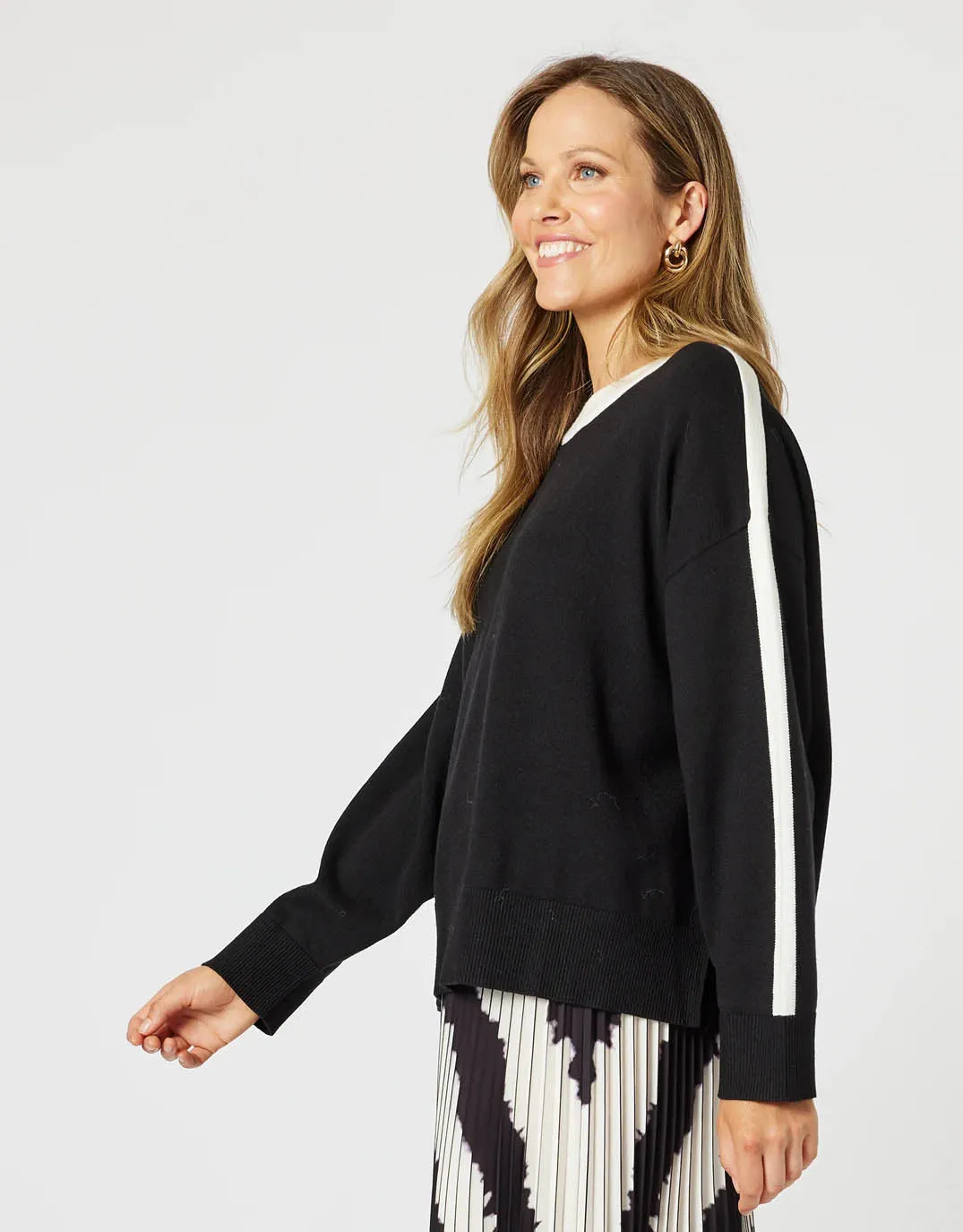 Monaco Knit - Black/Ivory
