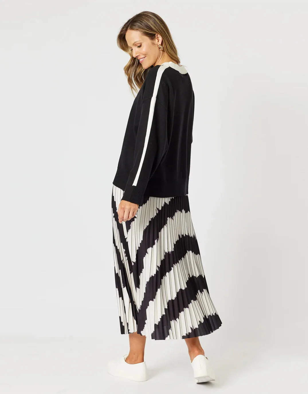 Monaco Knit - Black/Ivory