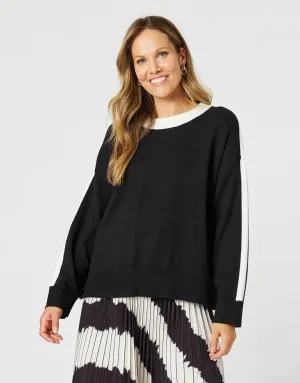 Monaco Knit - Black/Ivory