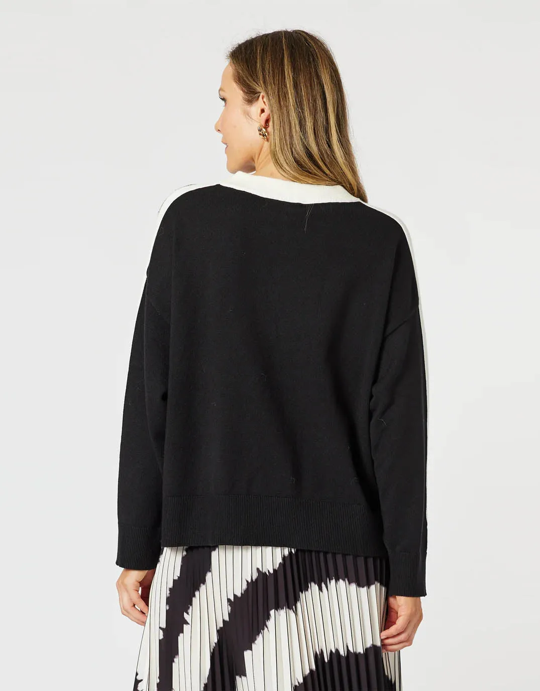 Monaco Knit - Black/Ivory