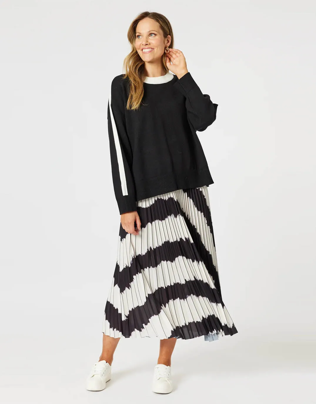 Monaco Knit - Black/Ivory