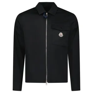 MONCLER LOGO OVERSHIRT JACKET BLACK