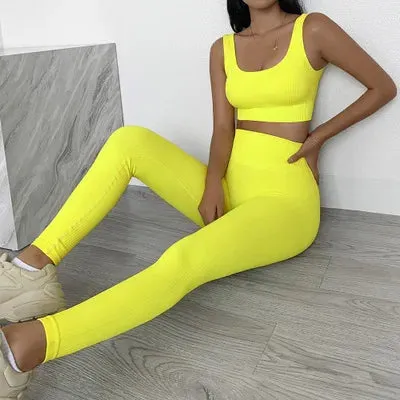 Move Like Diva Women's Seamless Sports Suits Set
