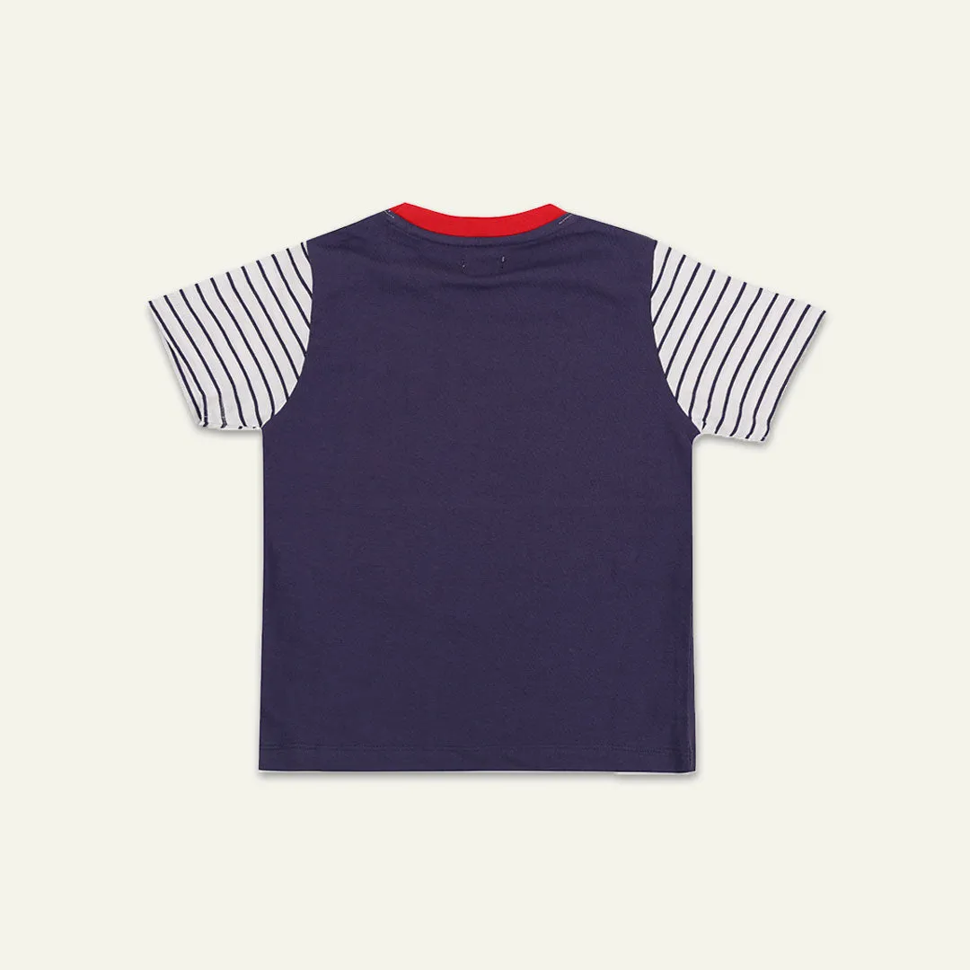 Multicoloured Shark Applique T-Shirt