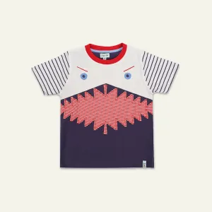 Multicoloured Shark Applique T-Shirt