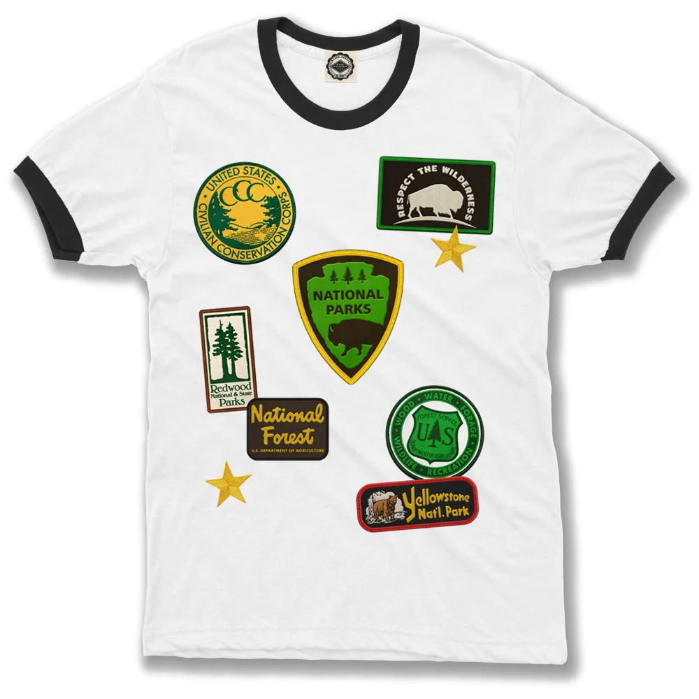 National Parks Patches Men's Ringer Tee