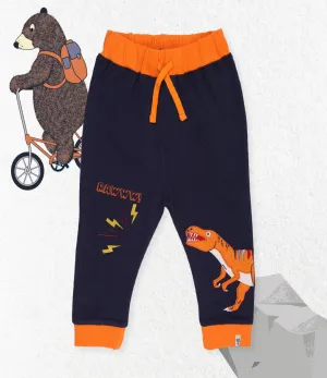 Navy Dinosaur Applique Joggers