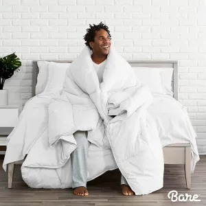New Bare Home Comforter/Duvet Insert - Twin/Twin XL - Goose Down Alternative - Ultra-Soft - Premium 1800 Series - Hypoallergenic - All Season Breathable Warmth (Twin/Twin XL, White)