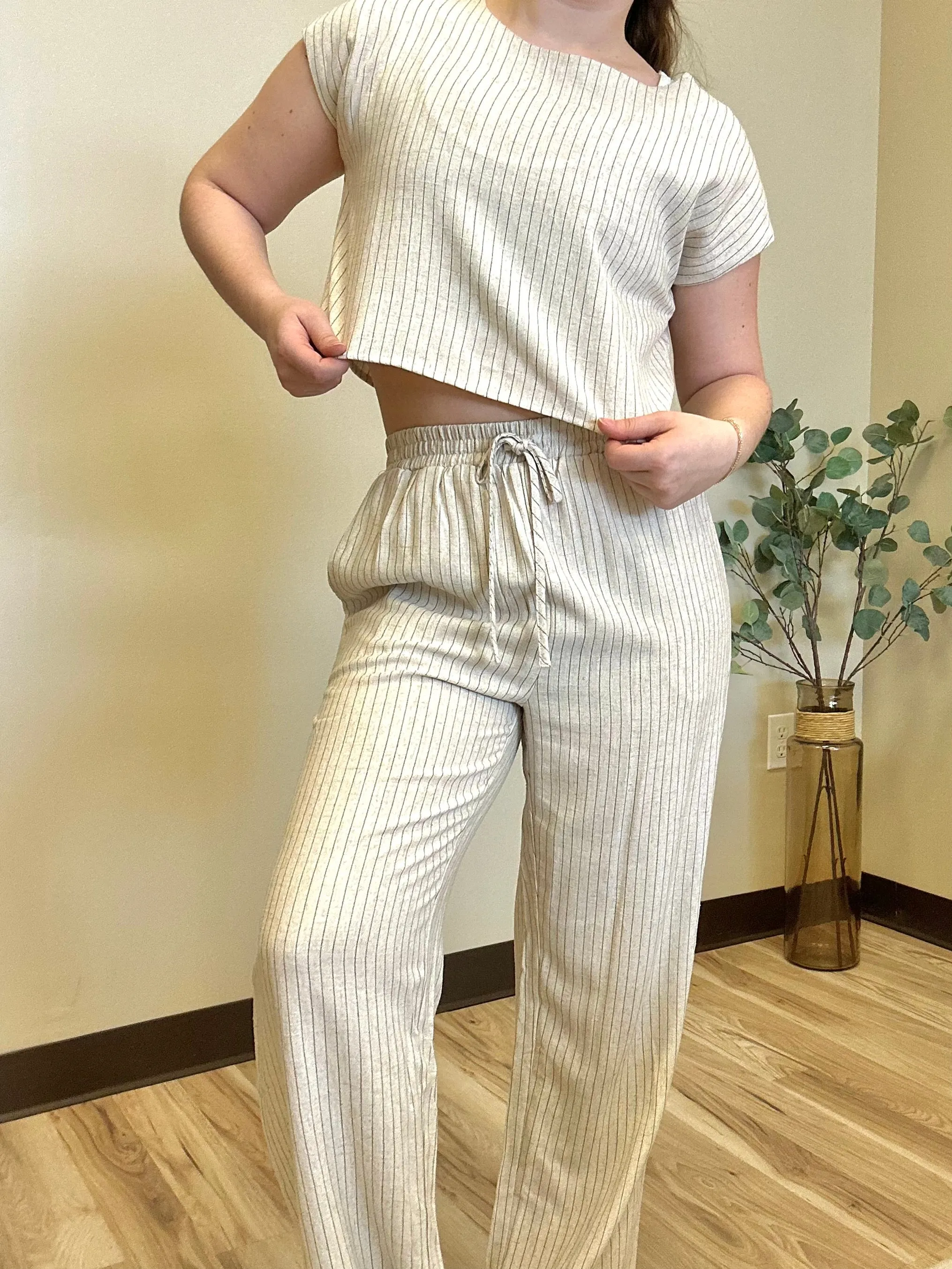 New Days Two Piece Linen Set